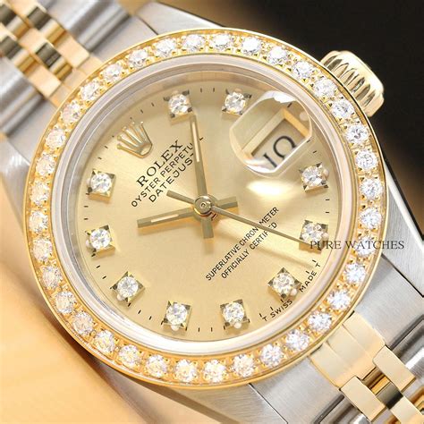 ladies 18k and ss rolex datejust|rolex 18k gold watch price.